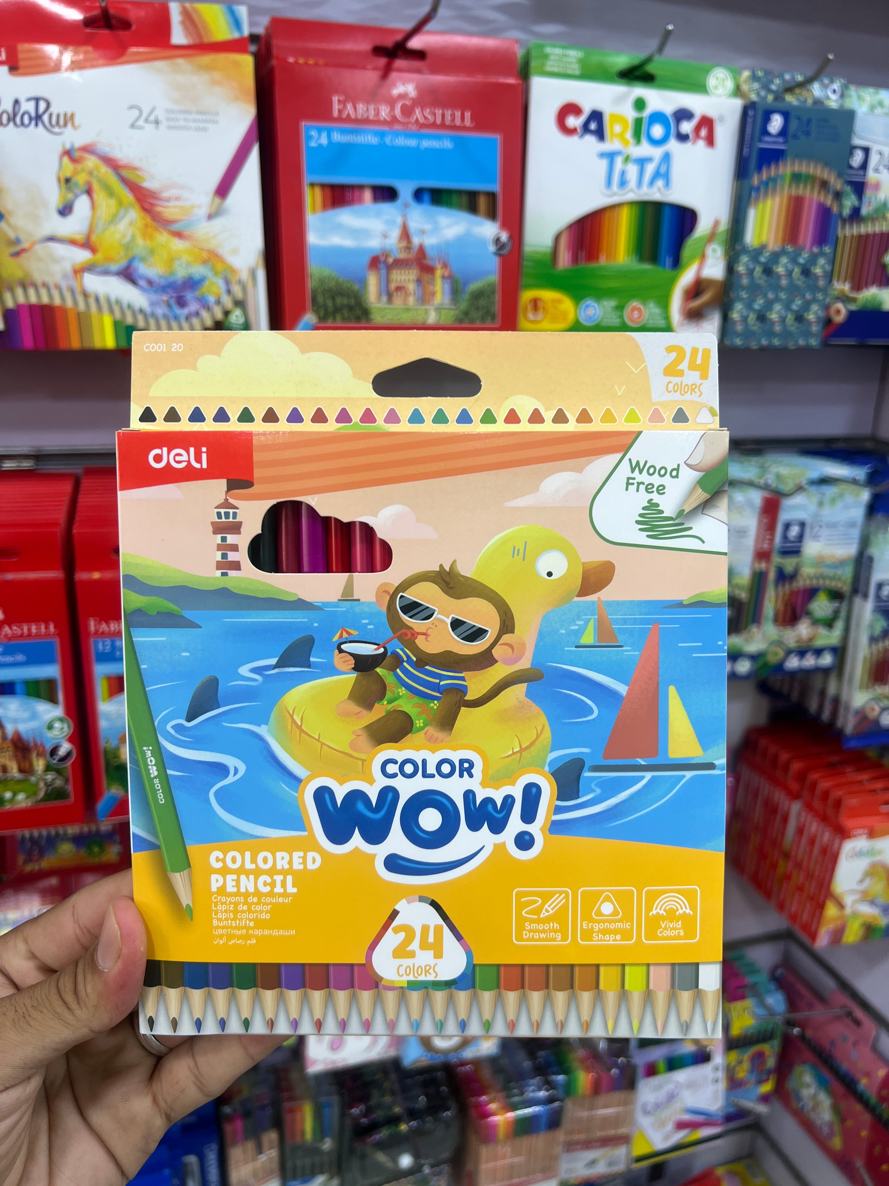 ألوان خشب 24 لون Deli Wow