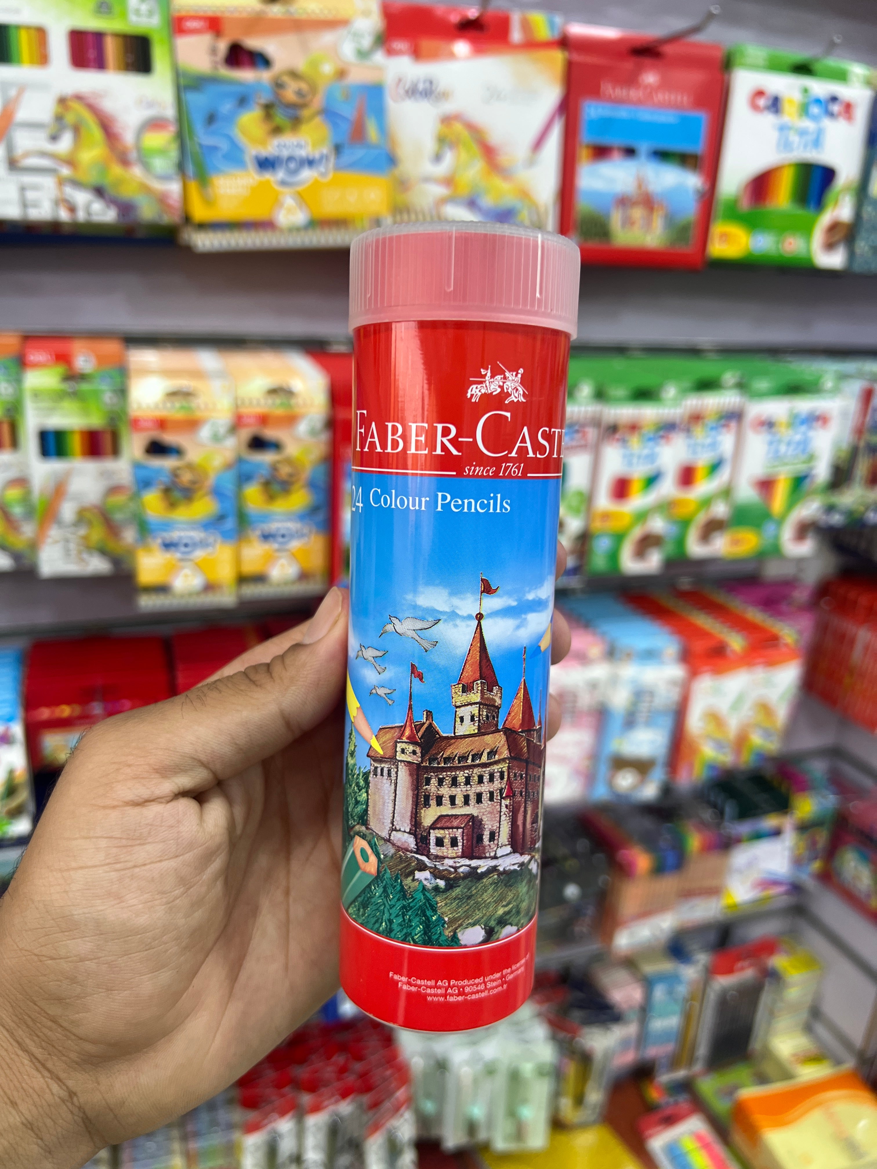 ألوان خشب 24 لون Fabre-Castell طويل كوب