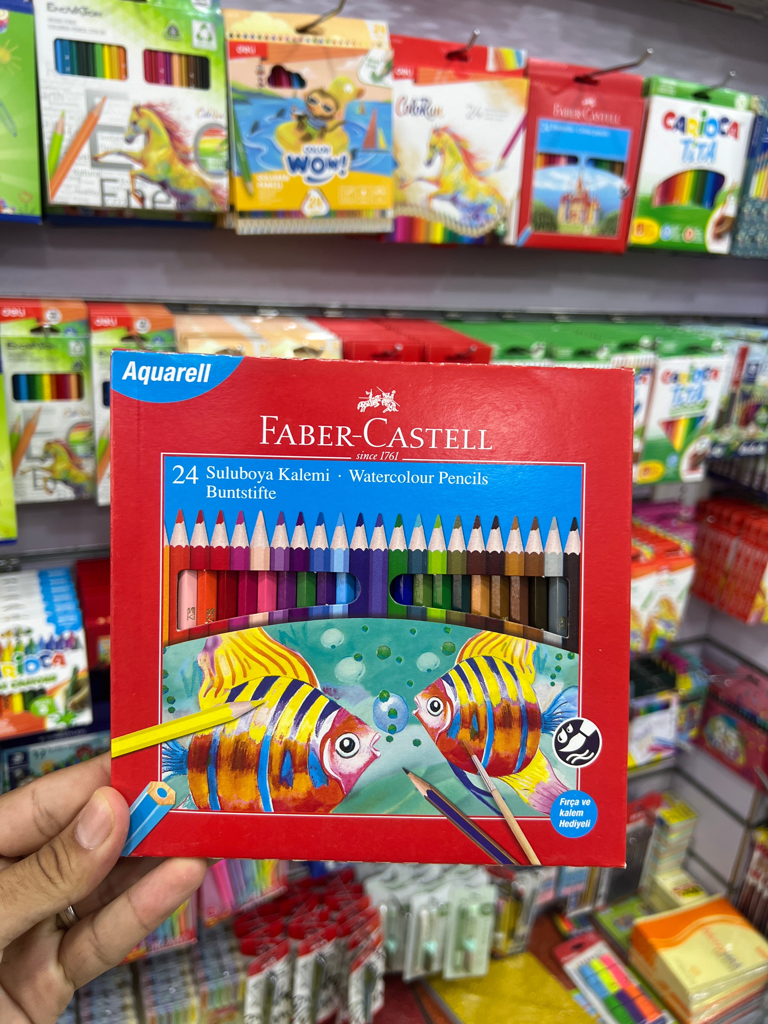 ألوان خشب مائية 24 لون Fabre-Castell