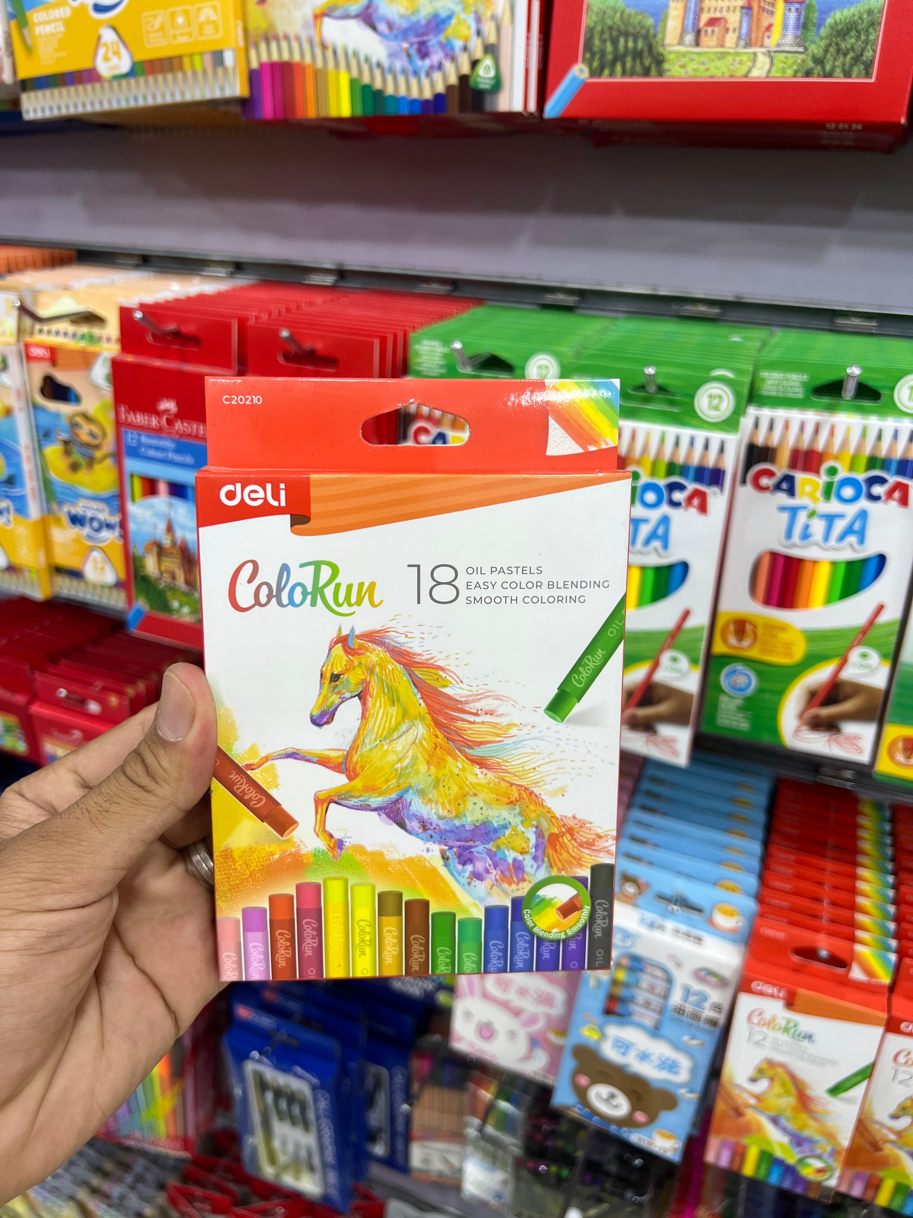 ألوان شمع 18 لون Deli