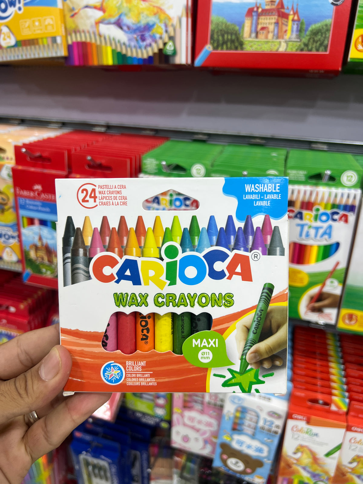 ألوان شمع 24 لون Carioca جامبو
