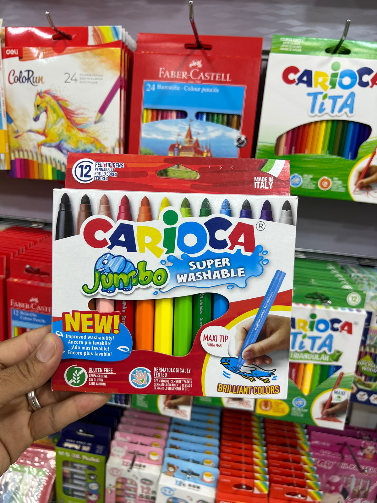 ألوان فلوماستر 12 لون  Carioca جامبو