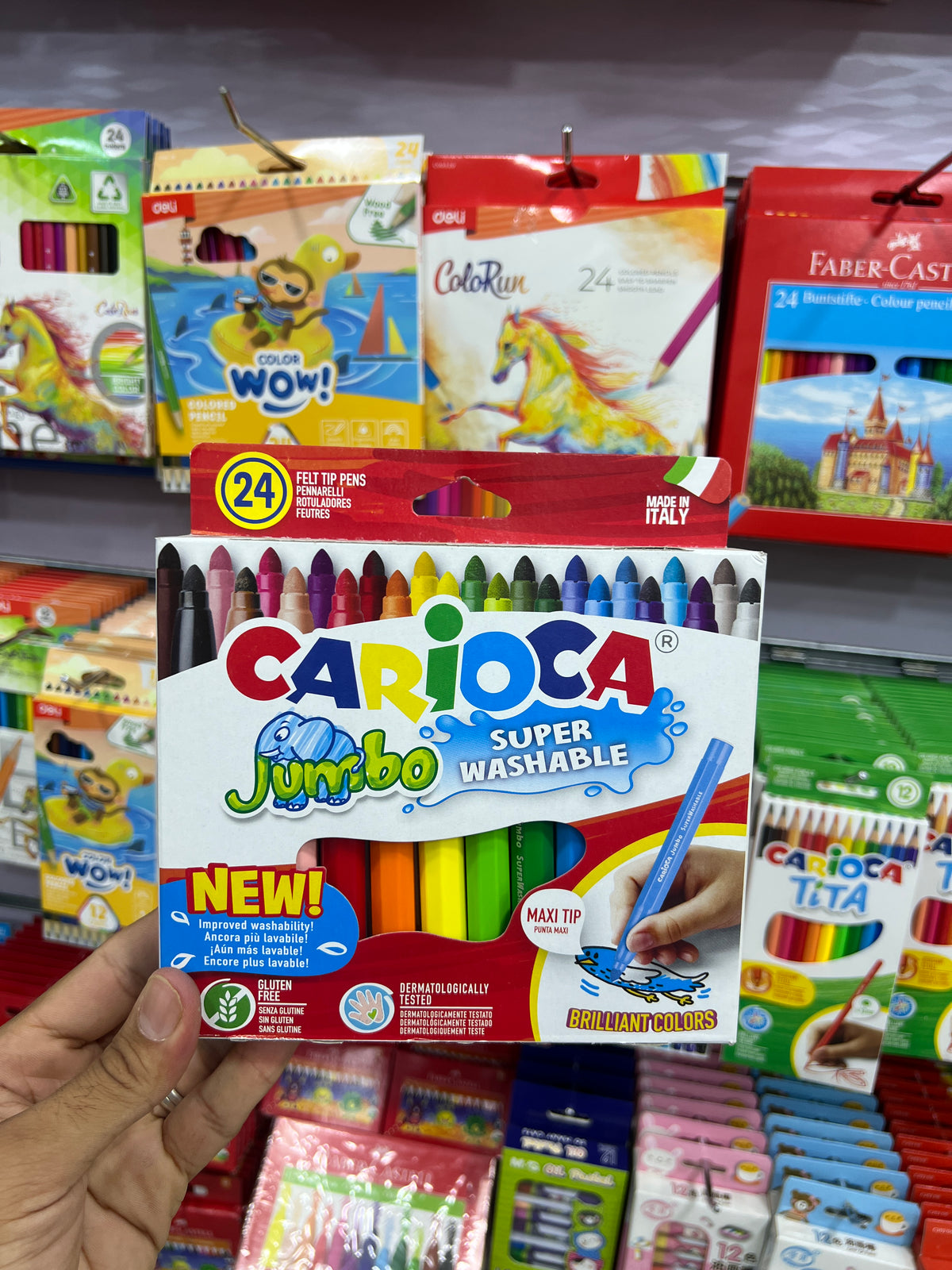 ألوان فلوماستر 24 لون  Carioca جامبو