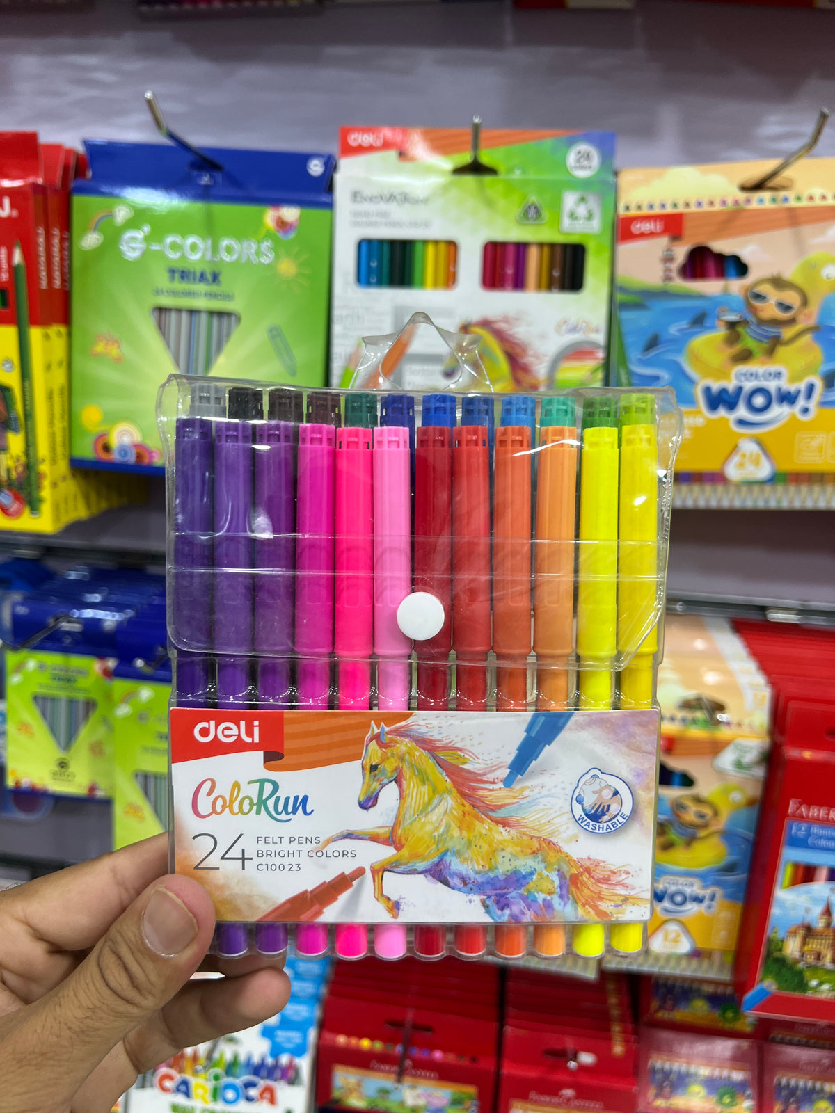 ألوان فلوماستر 24 لون  Deli