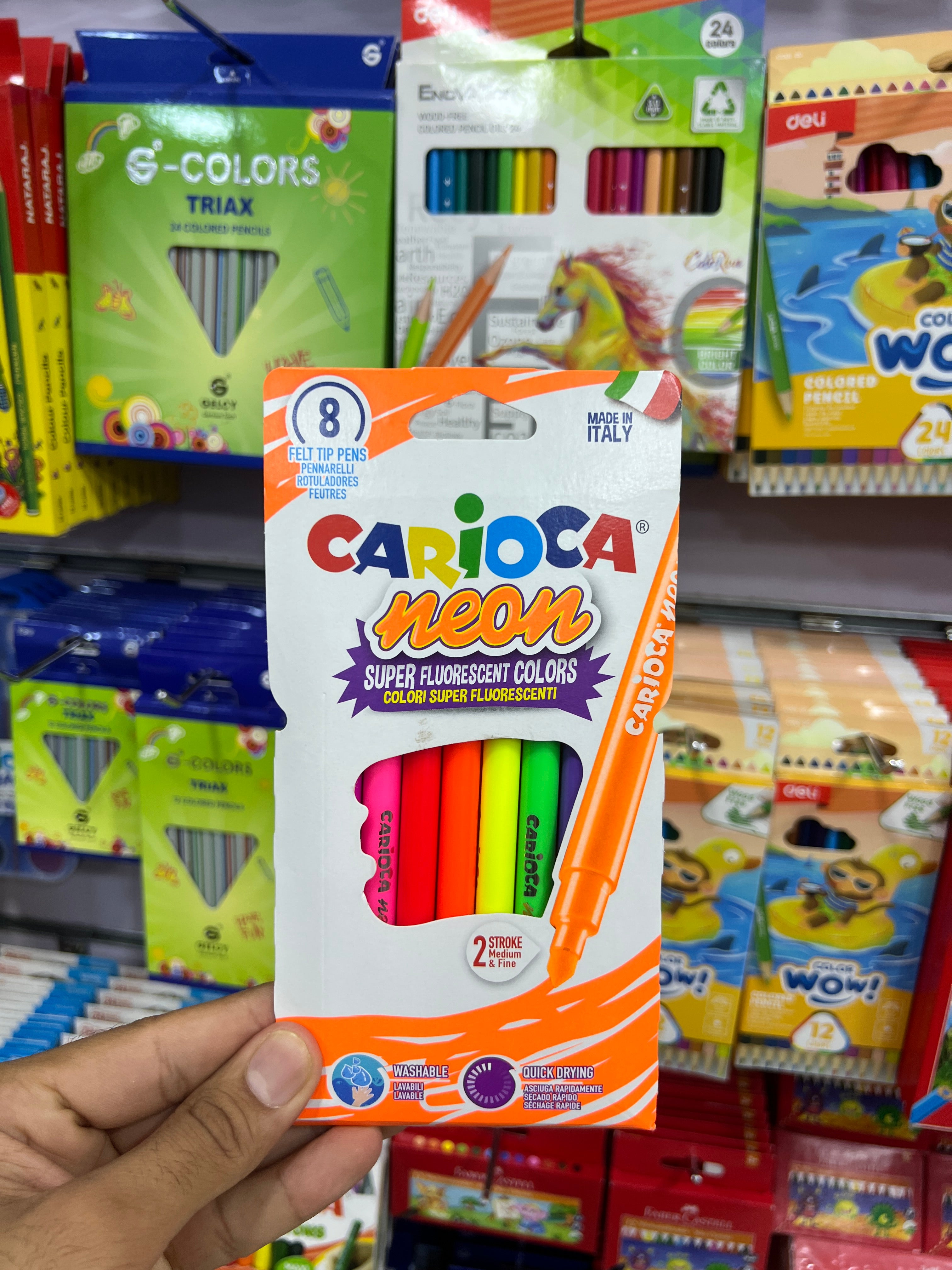 ألوان نيون 8 لون Carioca
