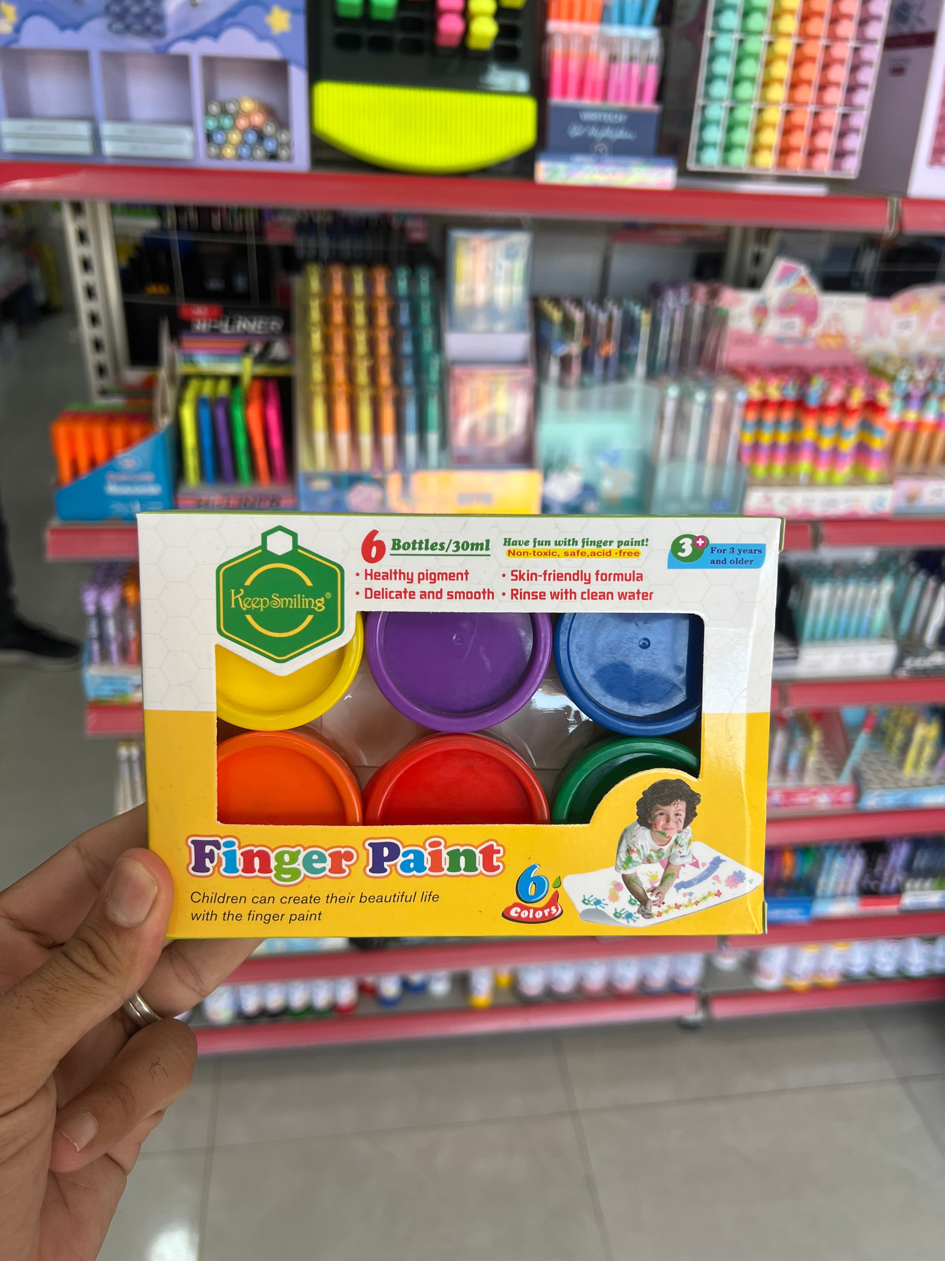 finger paint الوان صوابع 6لون